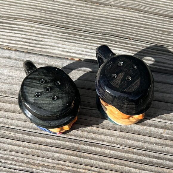 Vintage Toby Mug Style Salt & Pepper Shakers Japan Cork Stoppers - Picture 5 of 8